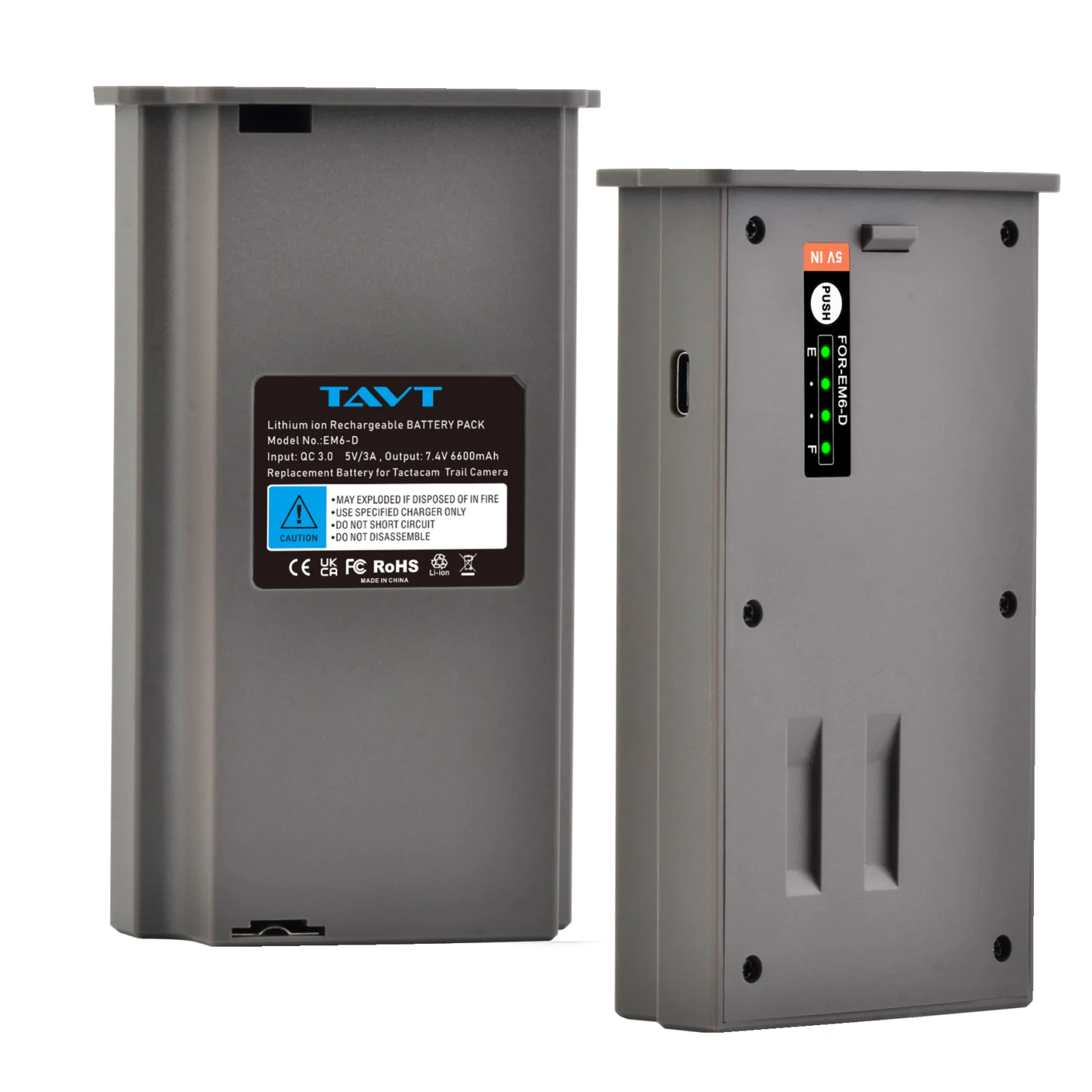

TAVT Lithium Replacement Battery Pack Compatible with Tactacam Reveal Hunting Camera X, X Pro,Pro 3.0,X Gen 2.0 3.0XB,SK 6500mAh
