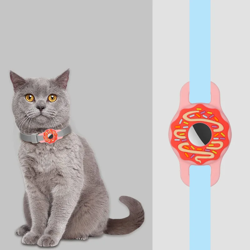 For AirTag Cat Collar Holder , Silicone Protective Case for Puppy Collar, AirTags Dog Collar with Screen Protectors