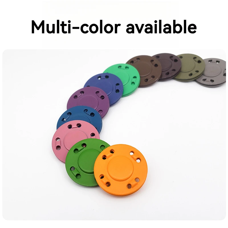 5 paia di bottoni metallici per cucire, pietra magnetica, bottoni automatici magnetici automatici colorati, valigia invisibile, borsa, cappotto, fibbia, artigianato fai da te