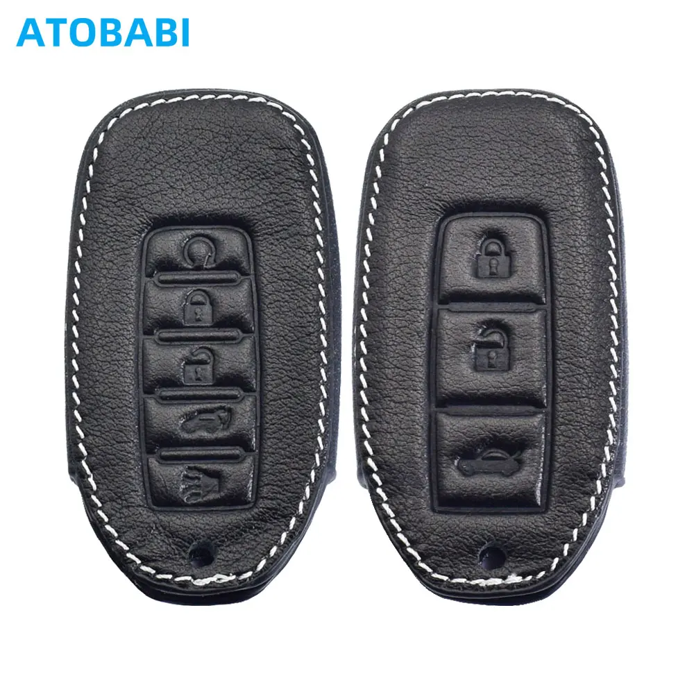 ATOBABI Leather Car Key Cover Bag For Infiniti Q50 Q60 QX50 QX60 2019 2020 2021 2022 2023 Smart Remote Fobs Shell Protector Case