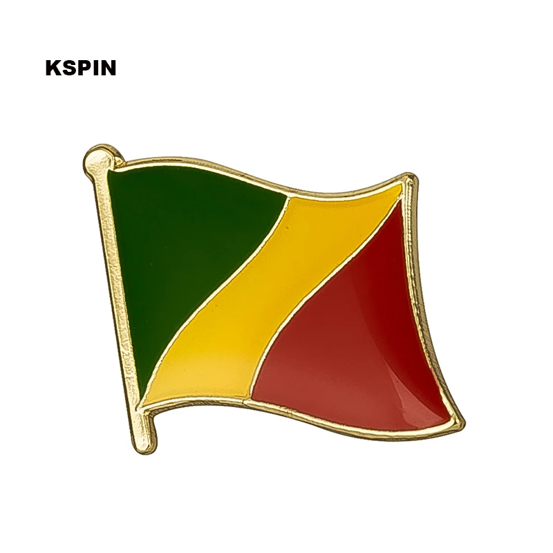 Abzeichen mit Kongo-Flagge, Anstecknadel, Anstecknadel für Rucksack