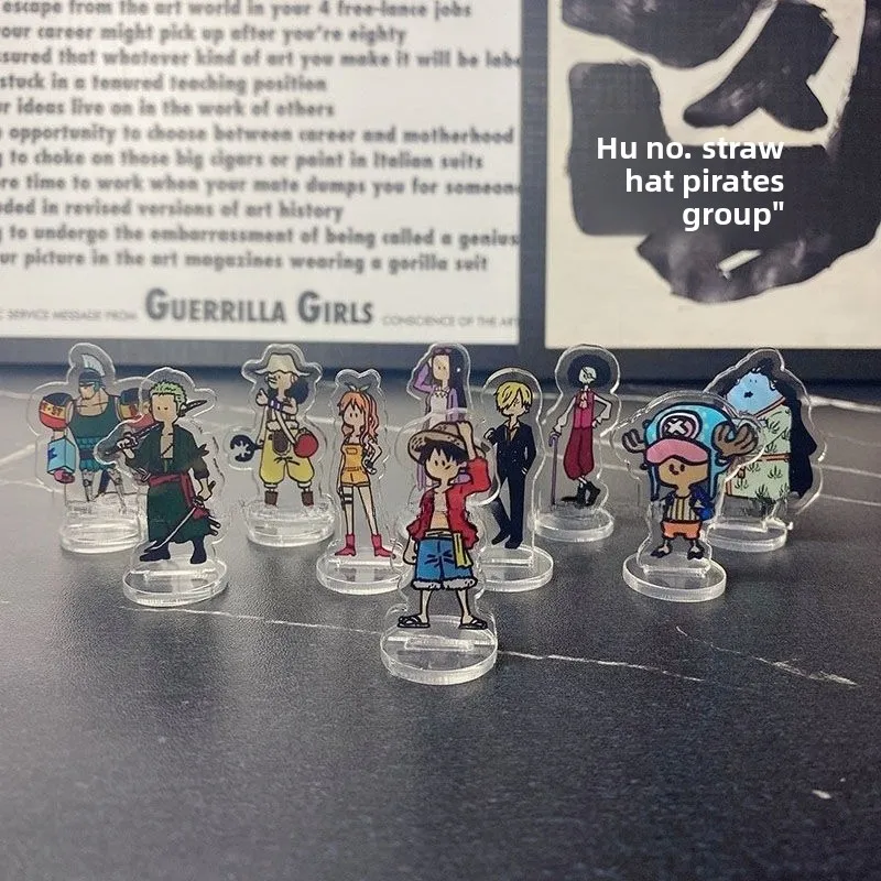 4/10PCS ONE PIECE Luffyอะคริลิคเครื่องประดับอะนิเมะAction Figureโต๊ะรถตกแต่งชุดเด็กของเล่นของขวัญวันเกิด