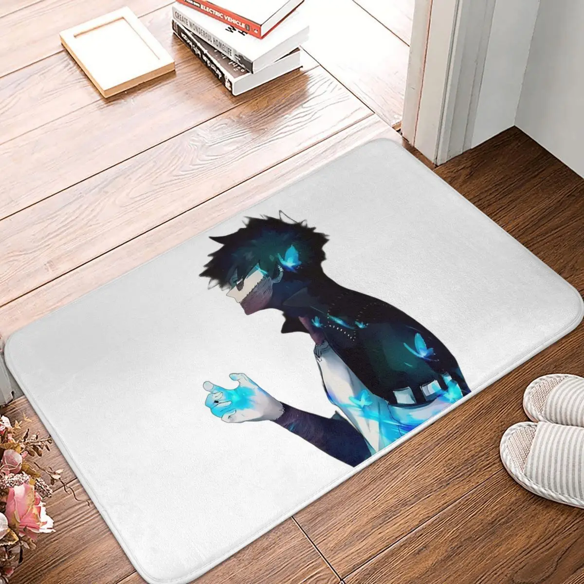 My Hero Academia Dabi Anime Manga MHA Blueflame Non-slip Doormat Floor Mat Carpet Rug for Kitchen Entrance Balcony Footpad Mats