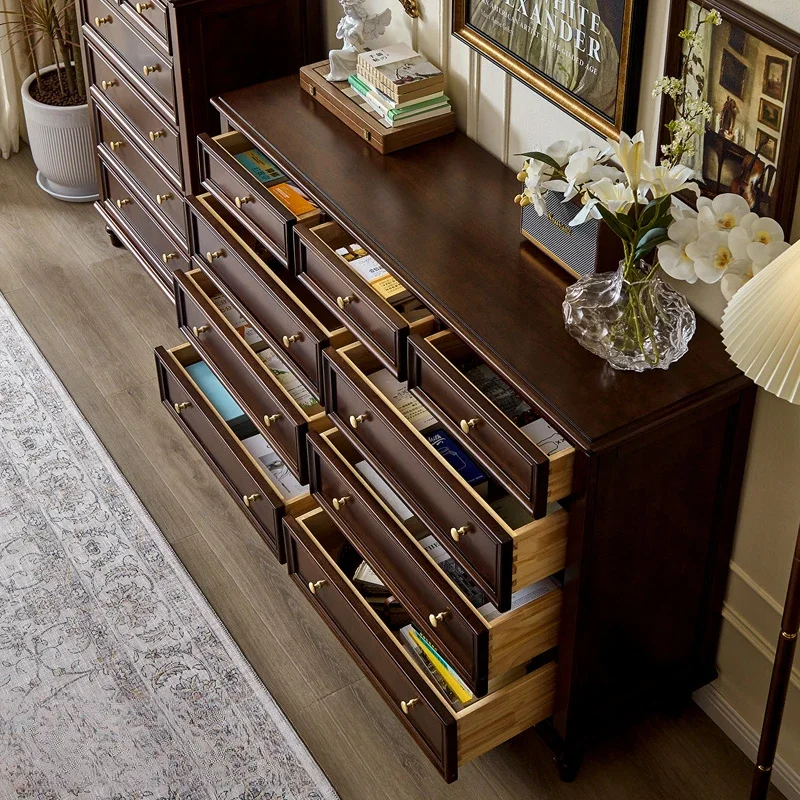 럭셔리 우드 거실 캐비닛 수납 서랍 침실 코모다 캐비닛 보석 정리함 가구