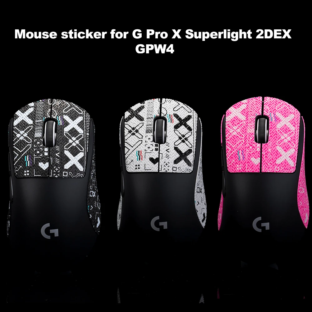 Non Slip Suck Sweat Pre Cut Mouse Grip Tape Lizard Skin Sticker Mouse Grip Tape For G Pro X Superlight 2DEX GPW4 Mouse Sticker