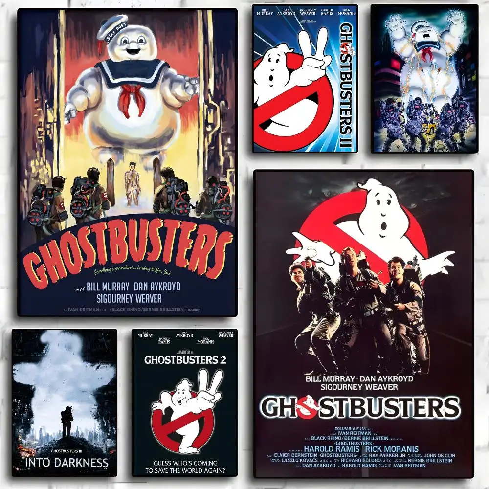 G-Ghostbusters Poster Waterproof Wall Art Sticker For Home Living Room Bedroom Bar Vintage Decor High Quality Print Gift