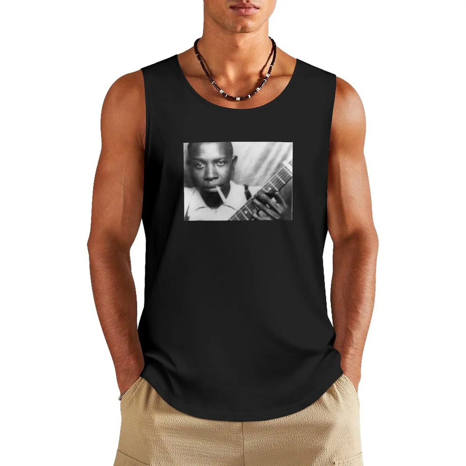 

Robert Johnson Tank Top anime t-shirts Sleeveless men Men's t-shirts