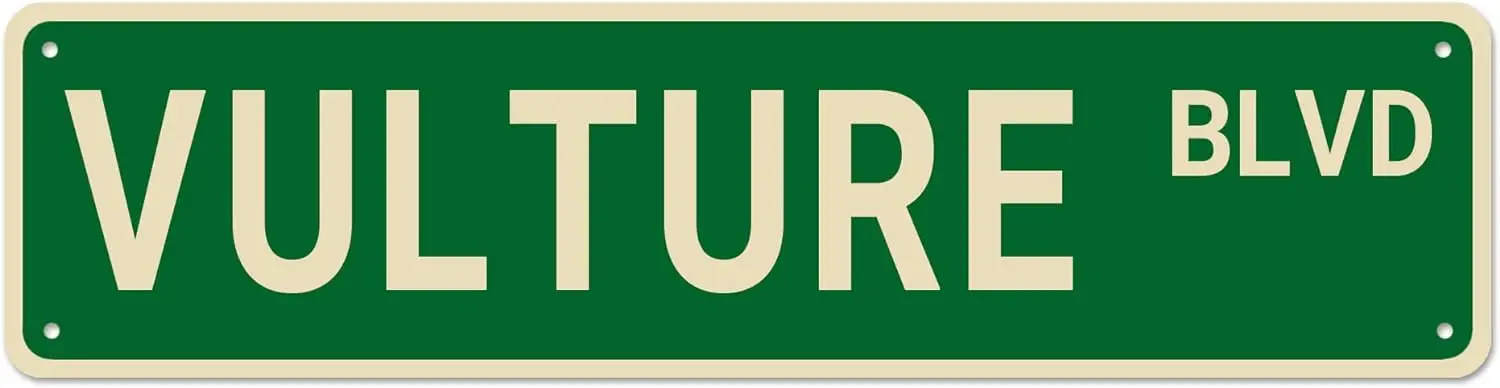 

Vulture BLVD Street Sign, Vulture Sign Vulture Decor Vulture Lover Gift, Funny Wall Decor for Home/Bedroom/Man Cave, Quality Met