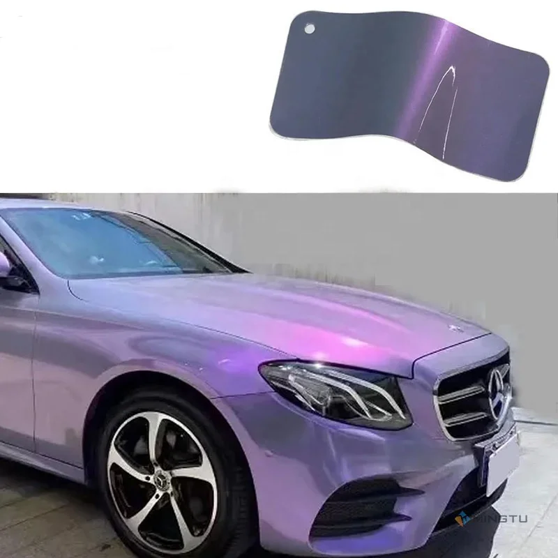 Mingtu Custom OEM ODM Wholesale Gray to Charming Purple Glossy Chameleon Vinyl Wrap Color Change DIY Vehicle Vinyl Film