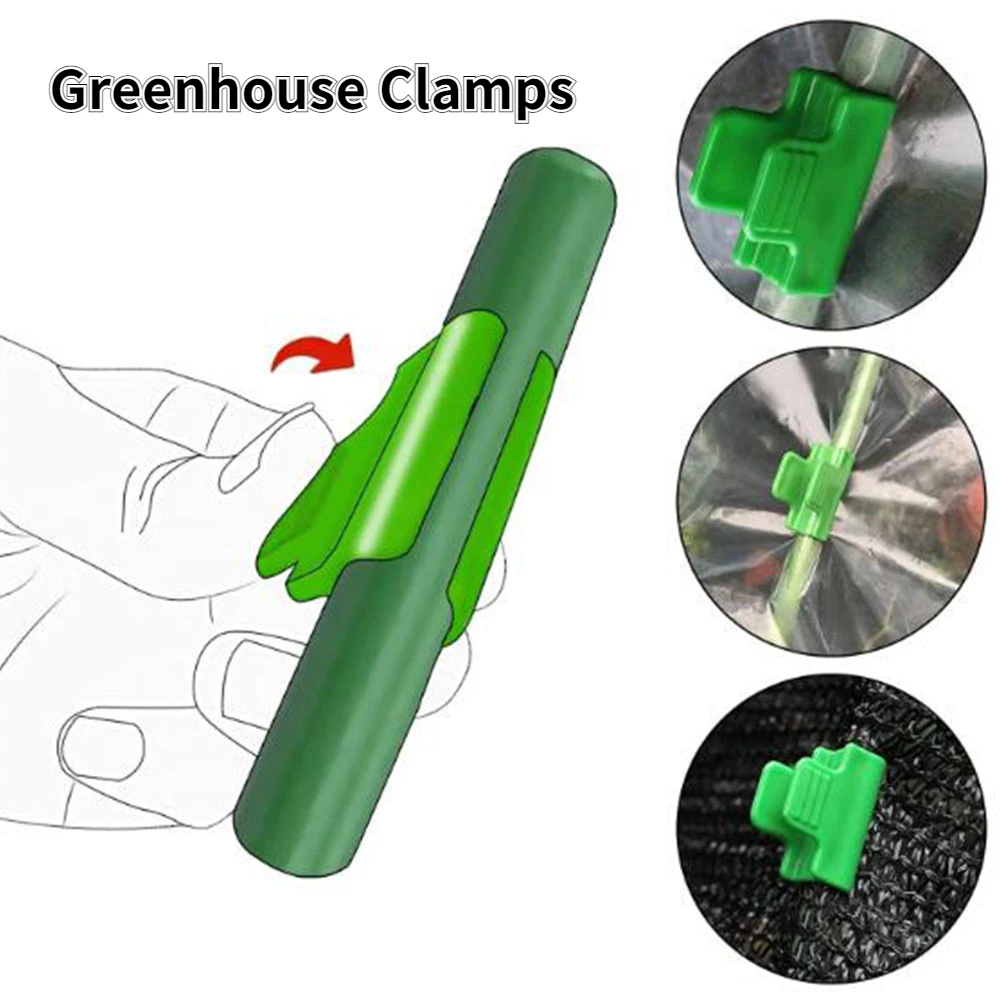 8/11/16/19cm12PC greenhouse clips extension support greenhouse clips film row frame pole cover net tunnel hoop clips