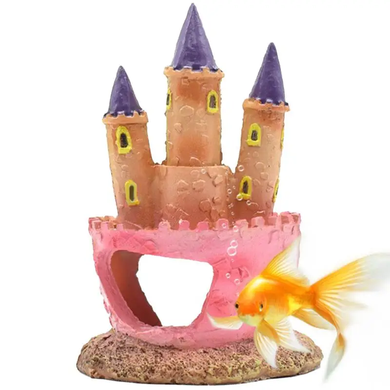 

Fish Tank Decorations Colorful Fish Tank Castle Funny Fish Shrimp Caves House Hideouts House Plants Supplies Accessories For