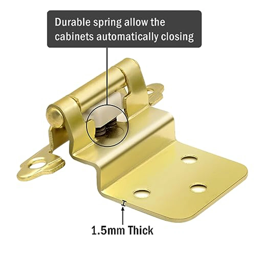 

Самозакрывающиеся петли для дверей шкафа. Набор из 6 металлических петель, предназначенные для 38 вставок шкафов. Быстрая установка.