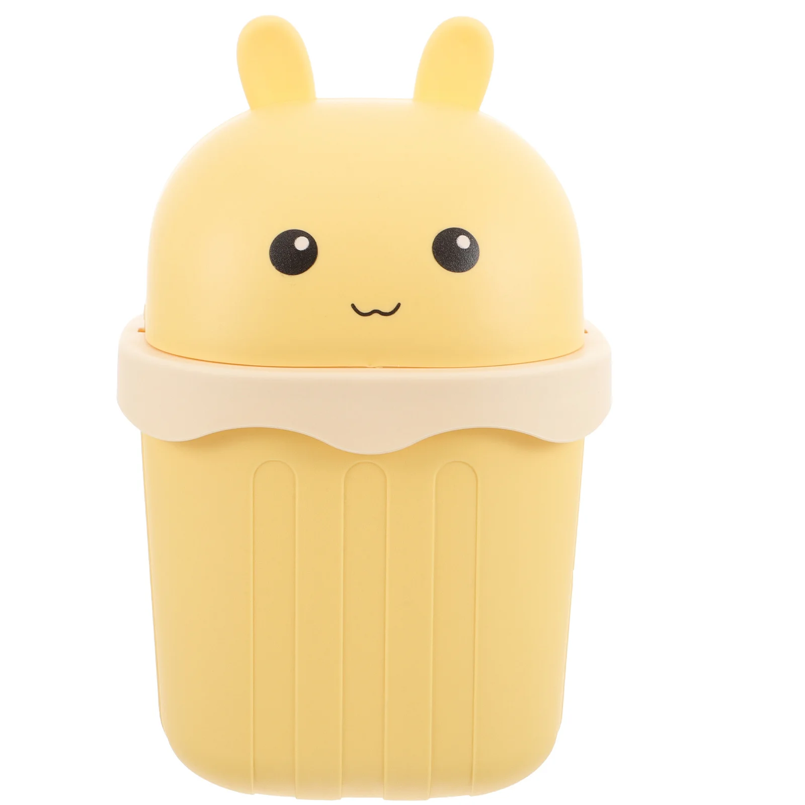 سطح المكتب سلة المهملات الصغيرة لطيف الكرتون البلاستيك سلة المهملات حاوية القمامة الصغيرة مكتب عمل كونترتوب حامل مكتب سلة المهملات الصغيرة #4