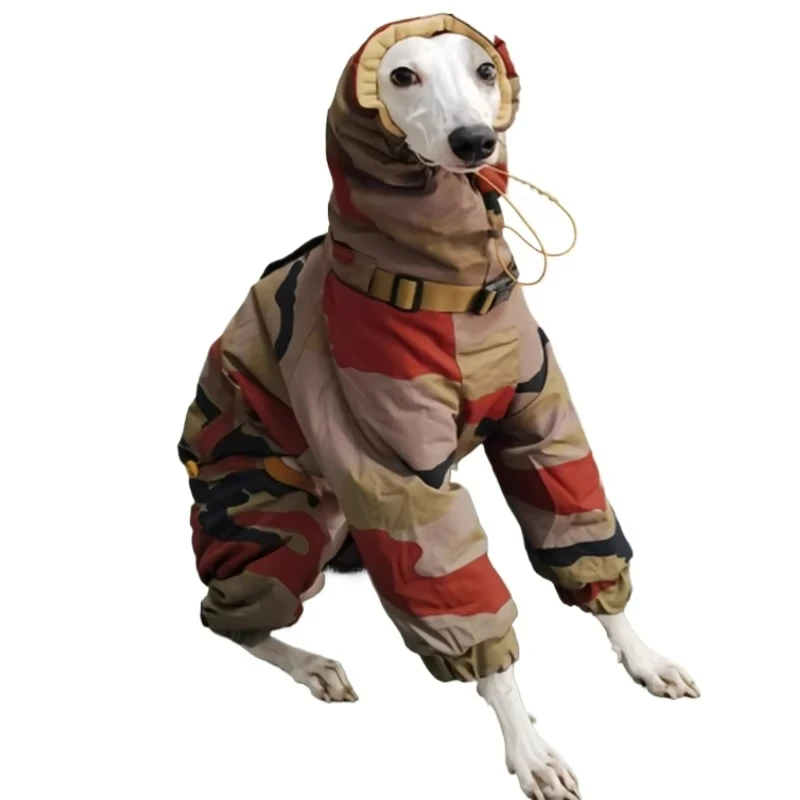 Luxury Super-thick Camouflage Bellington Clothes Winter TurtleNeck Quilted Italian Greyhound Coat Warm Adjustable Whipbit Jacket