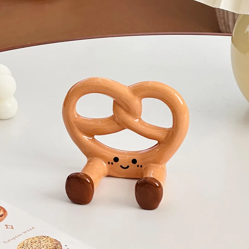 Cute Cookie Phone Stand Desktop Office Desk Decorative Holder for Tablet and Phone Stress Relief Mood Ornament