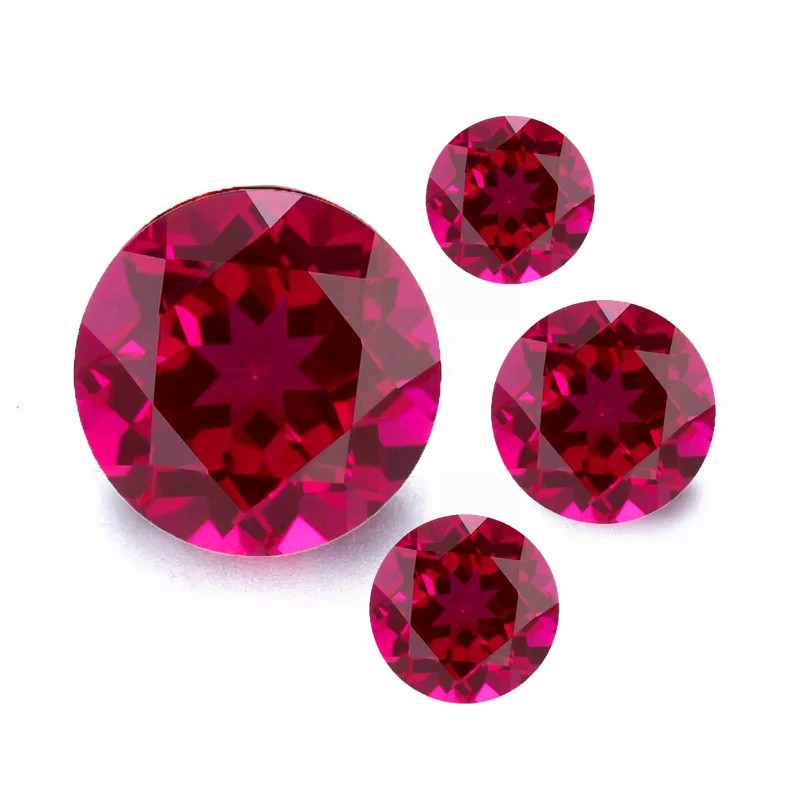 

Top Quality Ruby Faceted Cut Pass UV test Ruby Stone Test Mohs Hardness Charm Beads for Jewelry Making/Collection/Setting Stone
