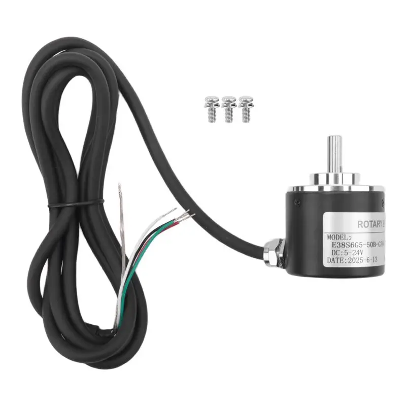 ABAH-2X Rotary Incremental Encoder 38S6G5-B-G24N AB 2-Phase Connection 50P/R 5-24V Solid Shaft DC Open Collector NPN Output