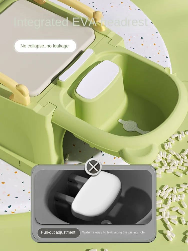 Yy Children Shampoo Chair Household Child Baby Foldable Hair Washing