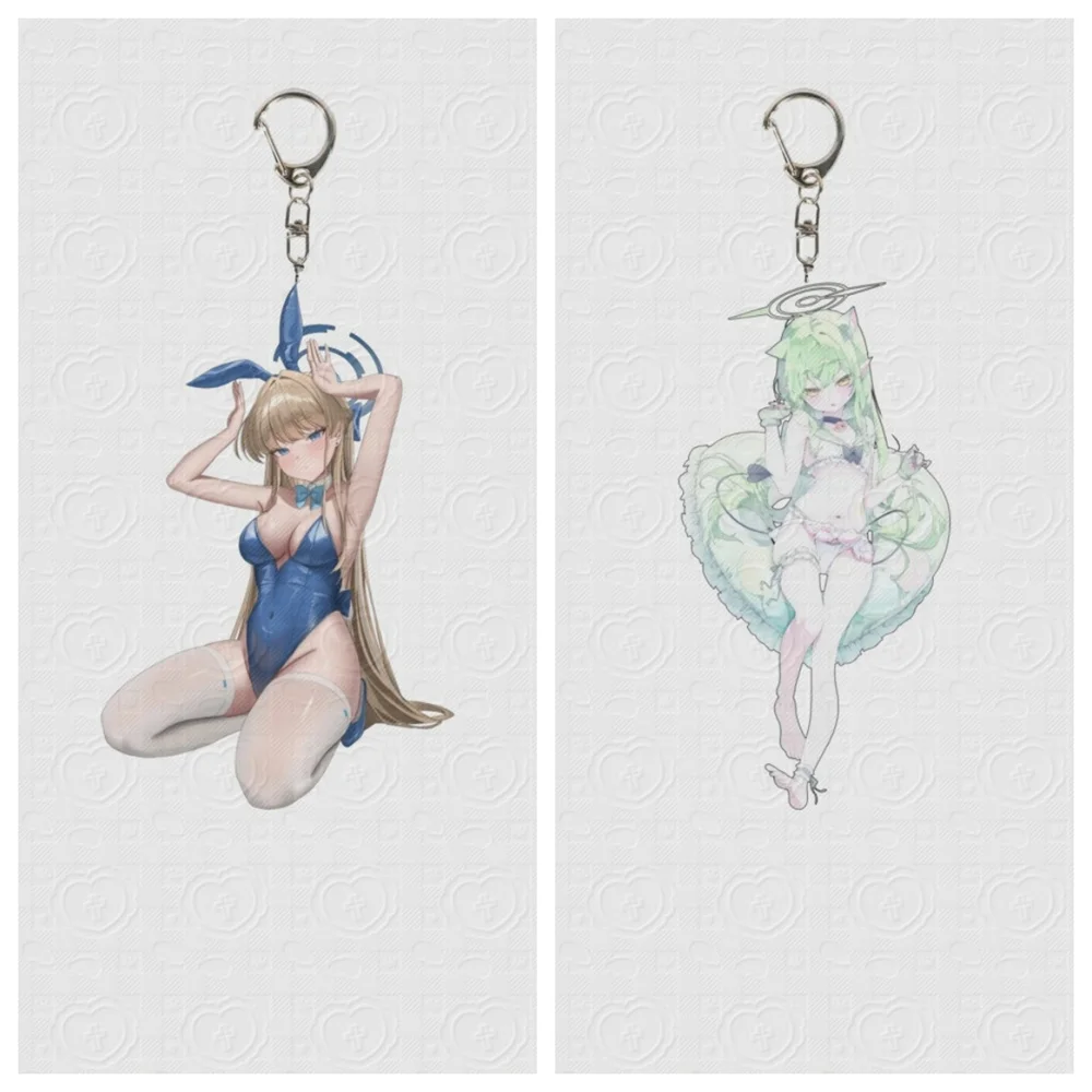 

6CM NEW Anime sexy Blue Archive Acrylic Keychain Model Cosplay Charm Characters Ornament Accessories Goods Christmas Gifts