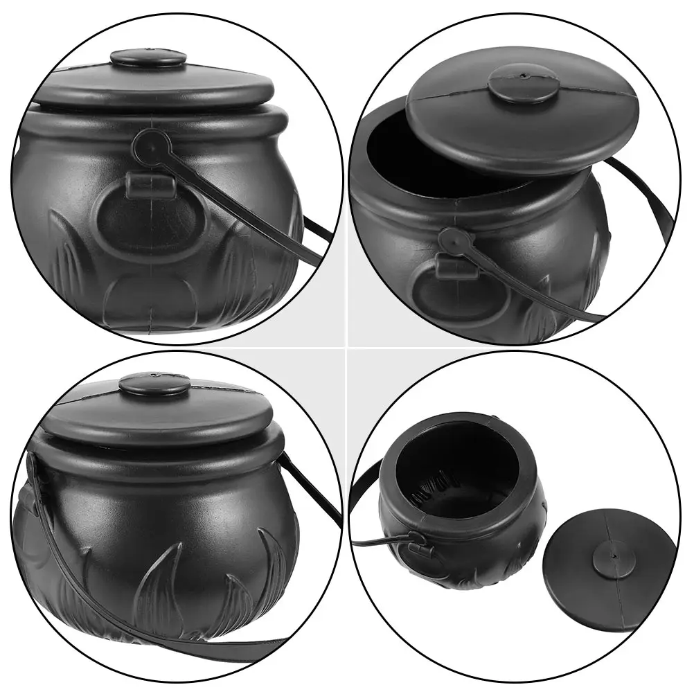

Witch Candy Bucket Portable Containers Storage Halloween Food Jar Kettle Decor Decoration