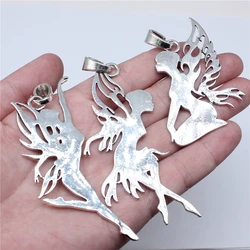 1pcs Dancer Elf Pendant Charms For Necklace Making DIY Jewelry Making Antique Silver Color Plated