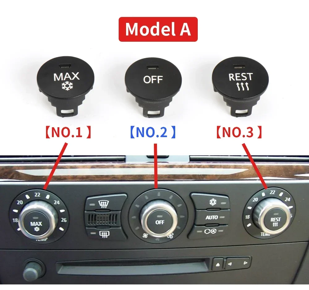 Schalter knopf der Klimaanlage zentrale Steuer knopf abdeckung für BMW 5er E60 E61 61319250196 – Detail 3
