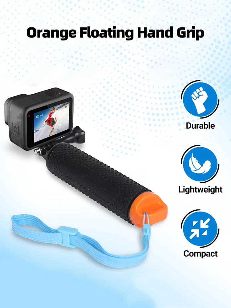 Floating Hand Grip Waterproof Handle Selfie Stick for GoPro Hero 13 12 11 10 9 8 7 5 Insta360 SJCAM AKASO DJI OSMO Action Camera