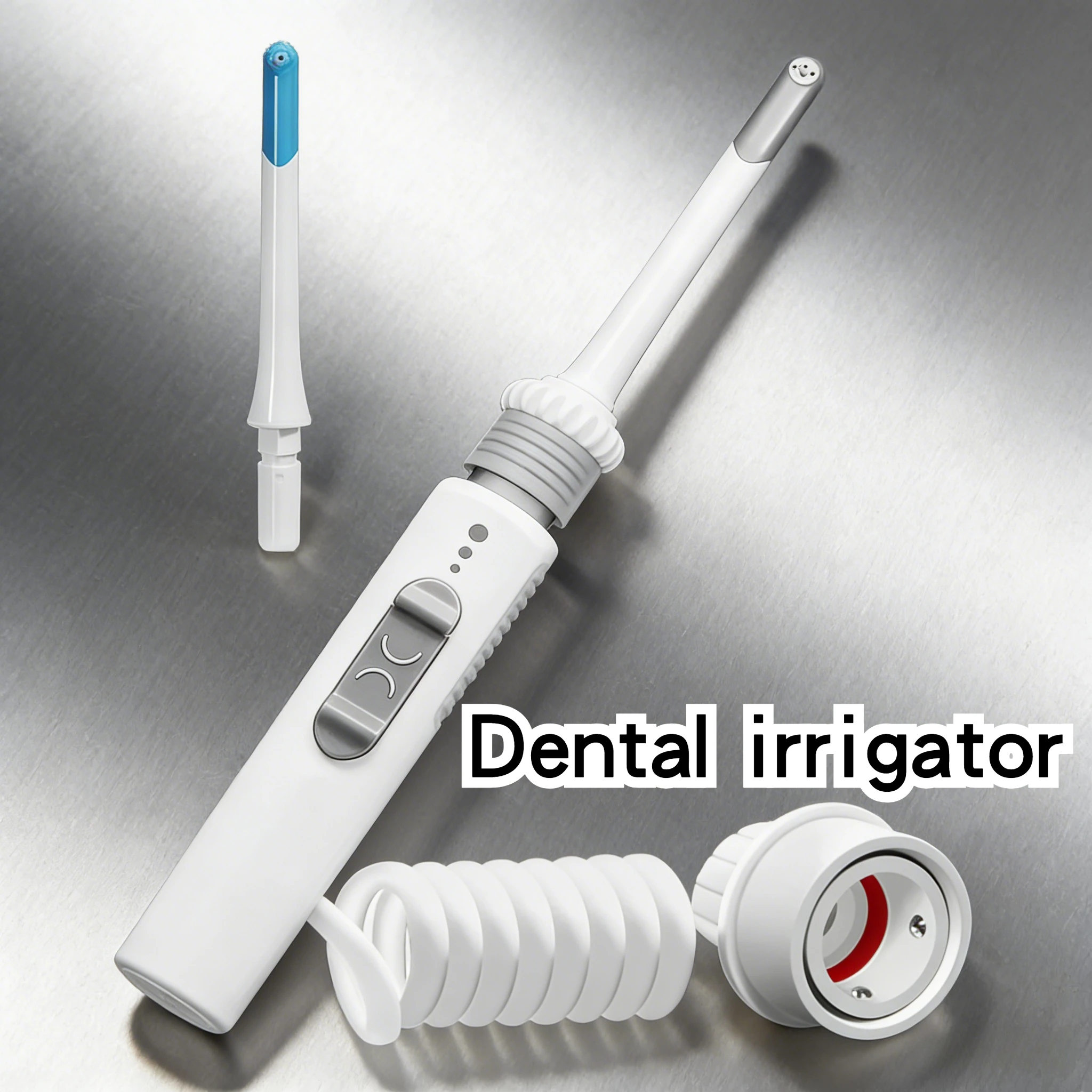 Faucet Mounted Oral Irrigator Mechanical Water Flosser Portable Teeth Cleaner with Powerful Nozzles for Deep Plaque Removal