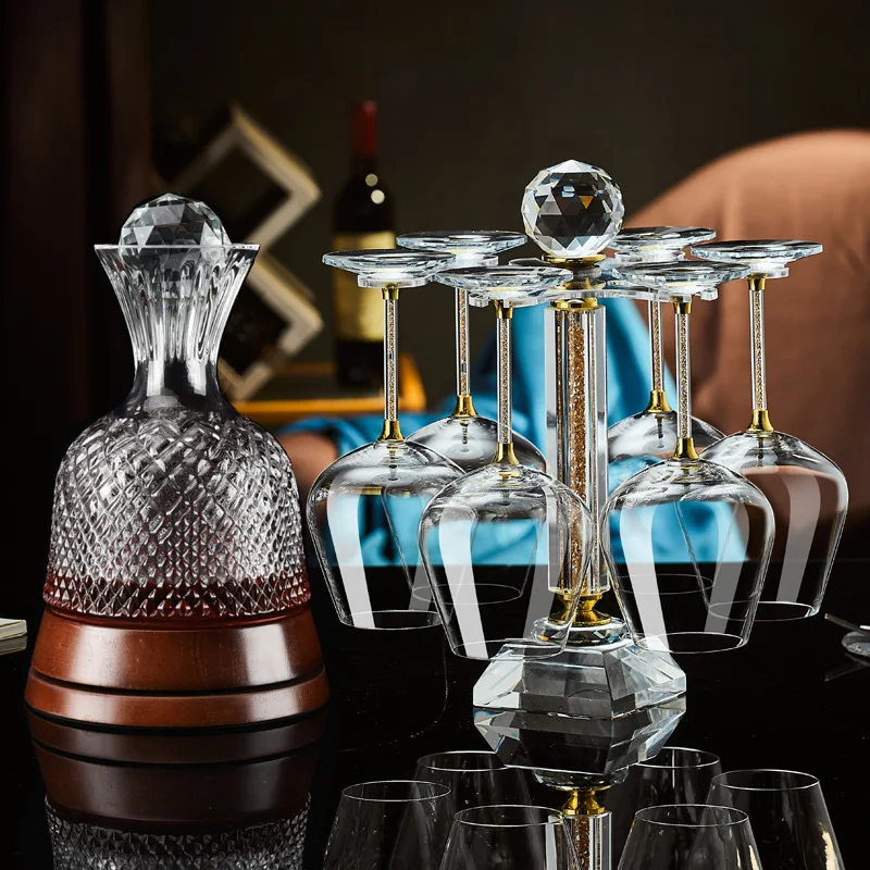 European light luxury crystal fast vortex red wine decanter set household