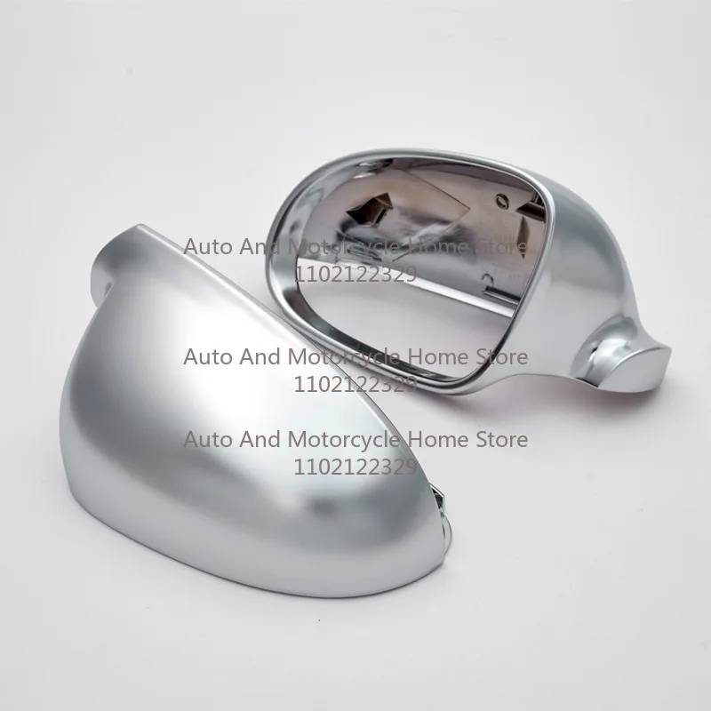 2pcs Matte Chrome Side Mirror Covers For VW Golf MK5 GTI 5 Passat B6 Jetta MK5 R36 R32 Golf Plus Variant Silver Caps door wing