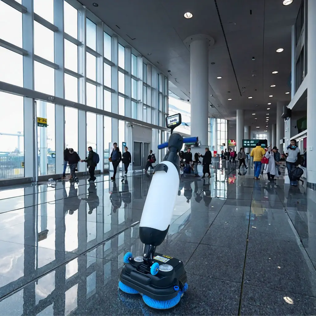Factory direct sales of multi-functional double-brush floor cleaning machine and polishing scrubber.