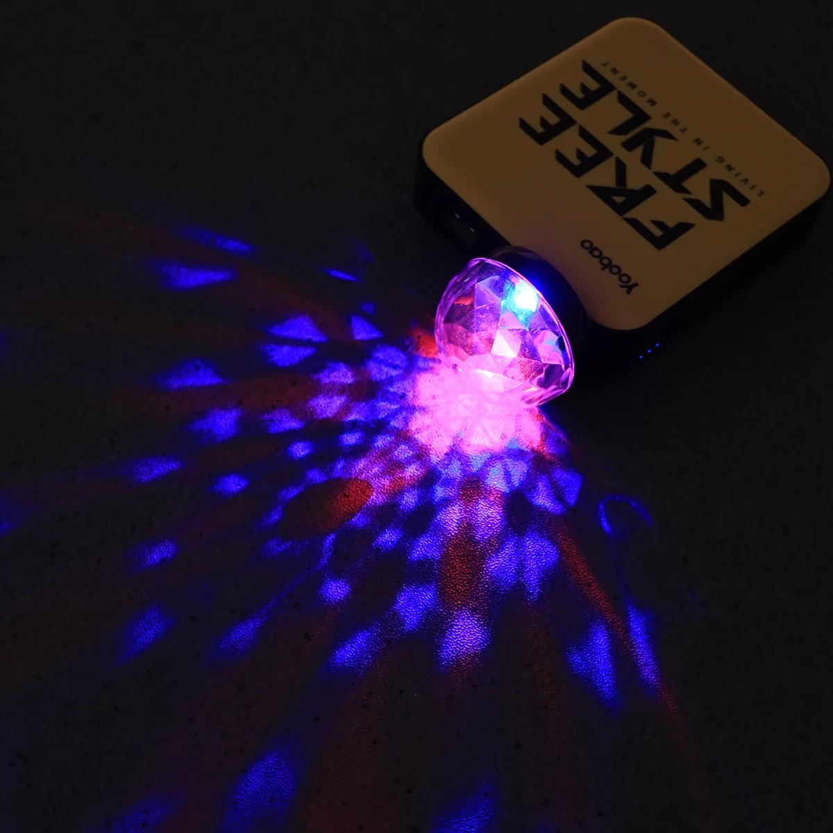 USB ديسكو الكرة حزب ضوء صغير محمول الصوت المنشط LED المرحلة الدورية Dj كاريوكي الإضاءة لعيد الميلاد عيد الميلاد شريط المنزل #2