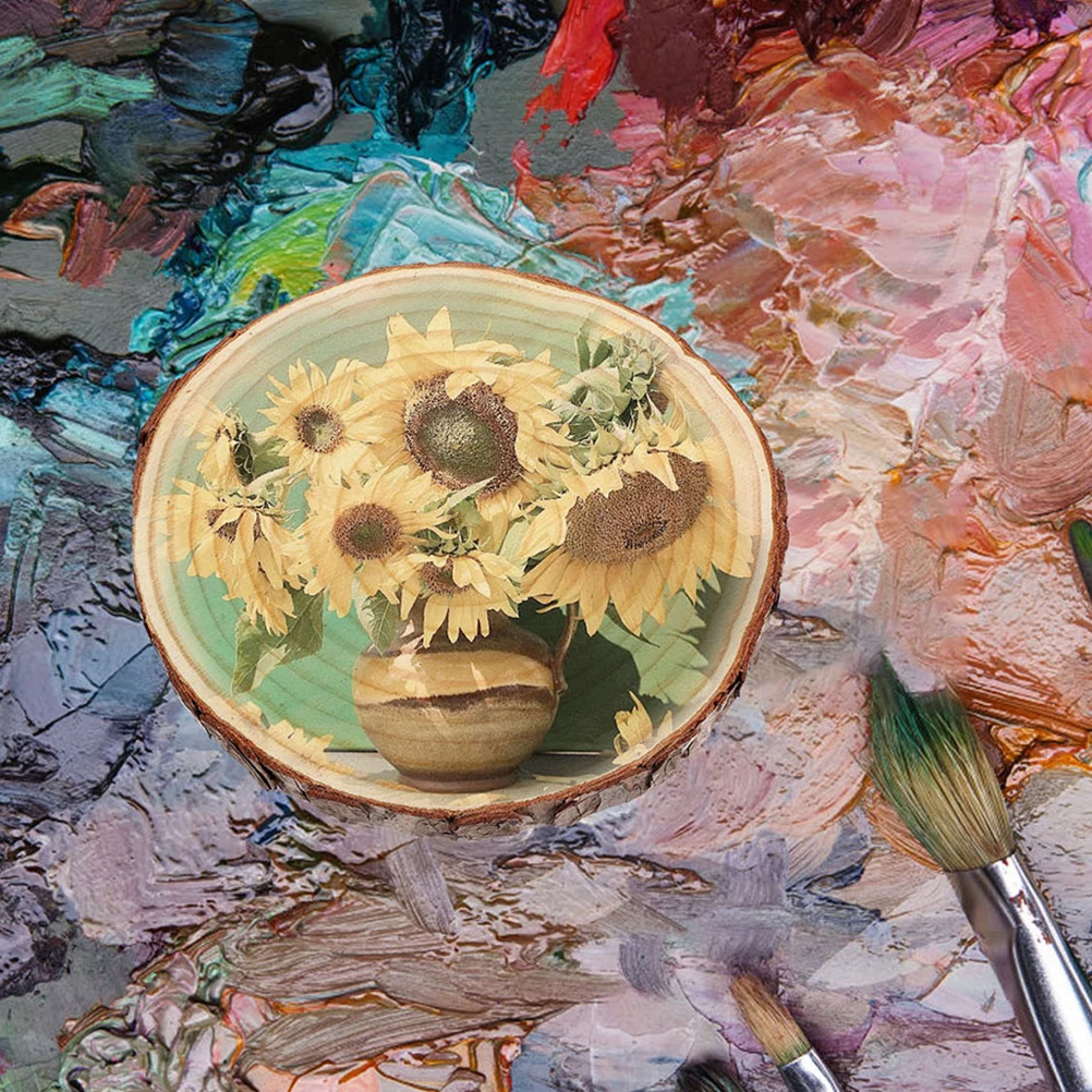 

20Pcs Unfinished Natural Wood Rounds DIY Wooden Discs Craft Blanks Lightweight Easy Paint for Wood Ornaments Christmas