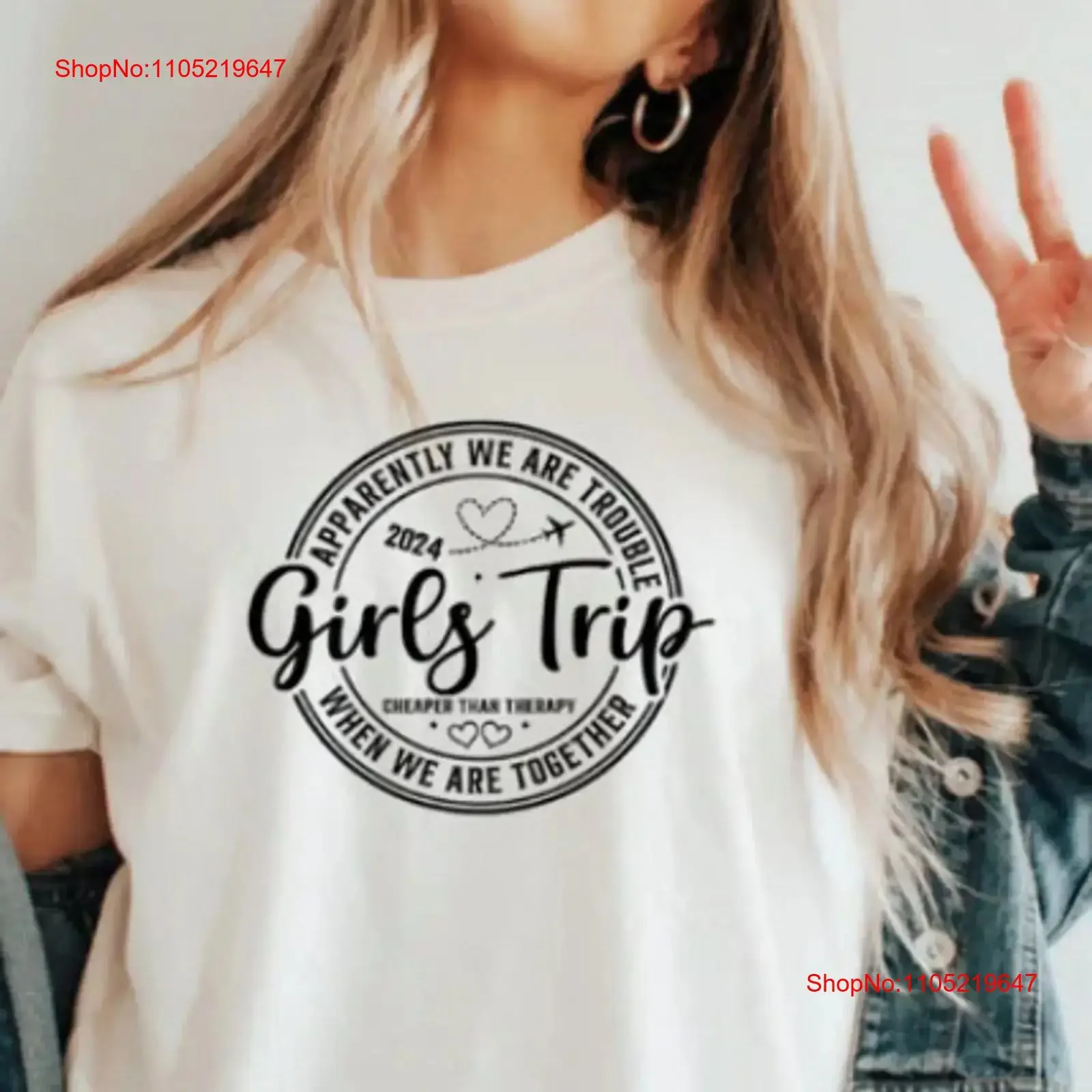 T Shirt Girls Trip apparently we're trouble when we are together tee YOU CHOOSE Color Size womens unisex vintage Washed homme