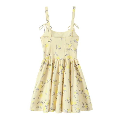 Imagen 2 del producto NOVEDAD DE VERANO 2025, ropa de mujer, estilo de chica caliente, temperamento, elegante correa, popelina Floral, vestido corto ajustado