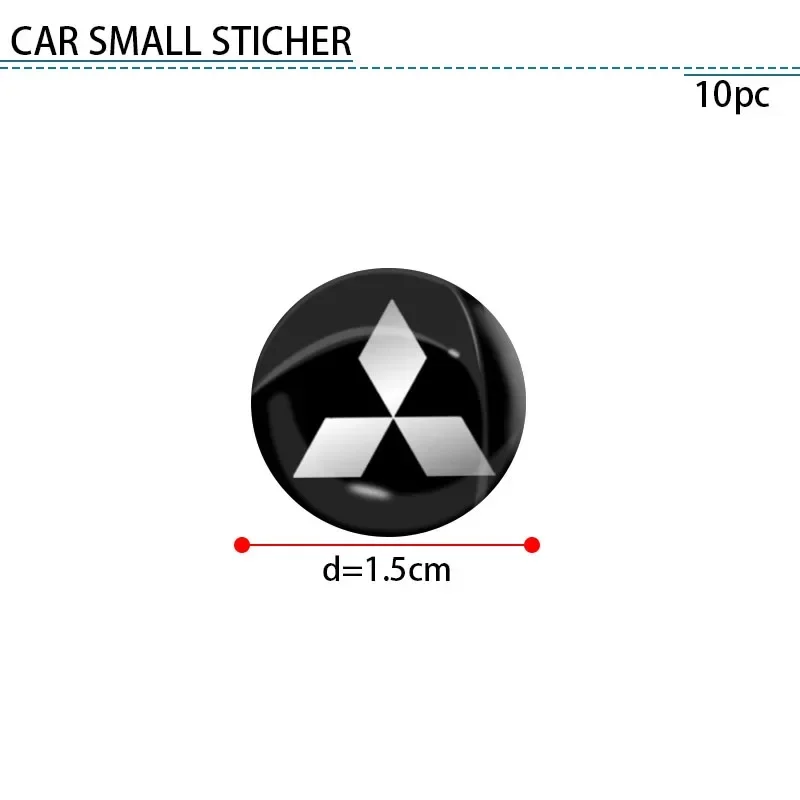 10pcs Car Key Steering Wheel Decoration Random Stickers For Mitsubishi Lancer ASX Mirage Pajero EVO Sport Xpander Attrage L200