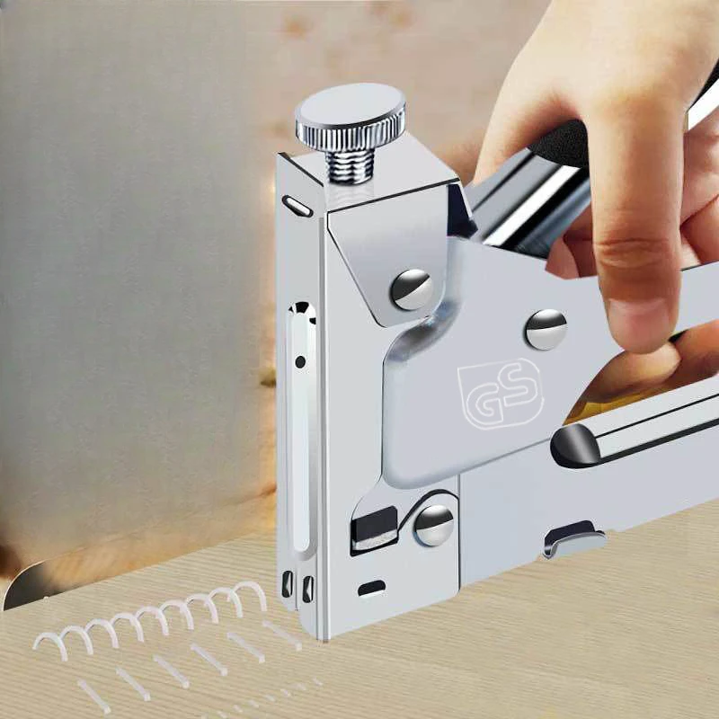 Manual Nail Gun Three in One Household Woodworking Photo Frame Advertising Cloth Sofa Floor Adjustable Strength High Quality