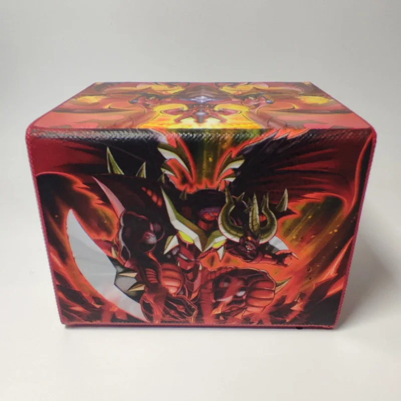 Yu Gi Oh Acg Cards Box Red Dragon Archfiend Anime Game Ocg Tcg Ptcg Trading Card Storage Box Pu Leather Collection Box 100+