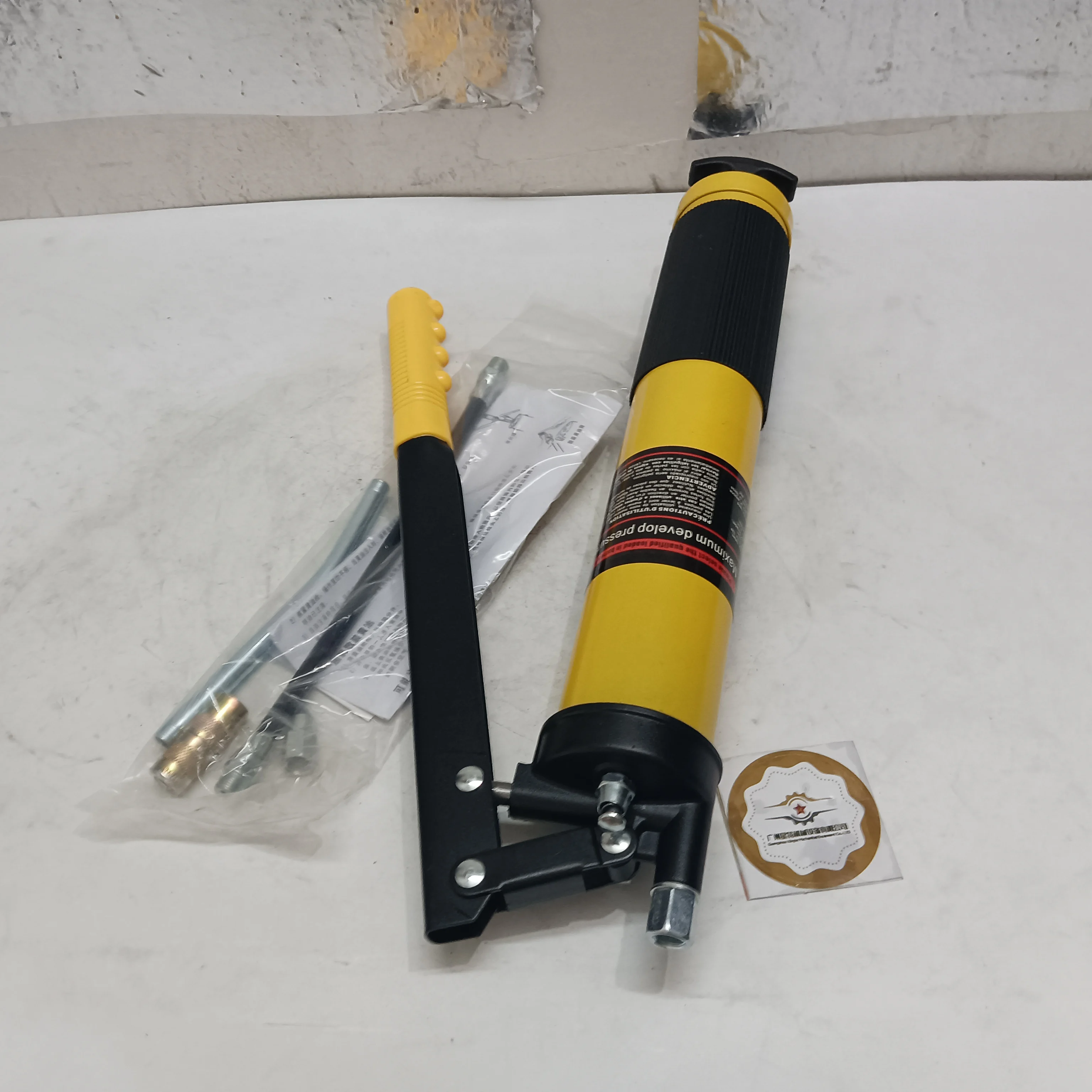 Excavator Parts Design Lever Action Types of Hand Grease Pump Dual Piston 600CC Heavy Duty Manual Grease Gun