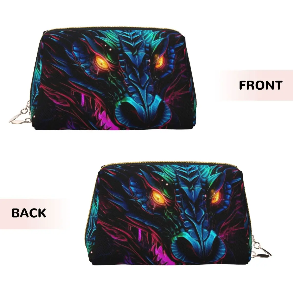 Dragon Head Women Cosmetic Bags Travel Makeup Organizer Pouch Toiletry Storage Dopp Kit Case