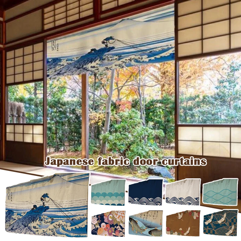 

Japanese Kitchen Curtain Izakaya Restaurant Sushi Shop Horizontal Curtain Door Head Tavern Short Curtain LivingRoom Partition