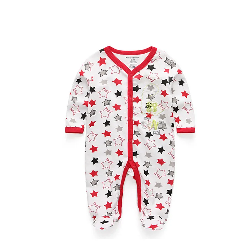 Cartoon Cute 1 Piece Baby Girl Romper 100%Cotton Soft Newborn Onesies Long Sleeves Infant Outfits