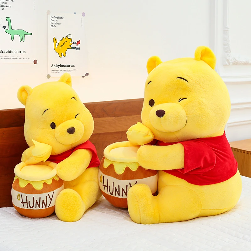 32-90cm Winnie The Pooh Plush Toys Cute Large Cartoon Plushie Anime Birthday Pillow Doll Stuffed Gift for Kids Xmas