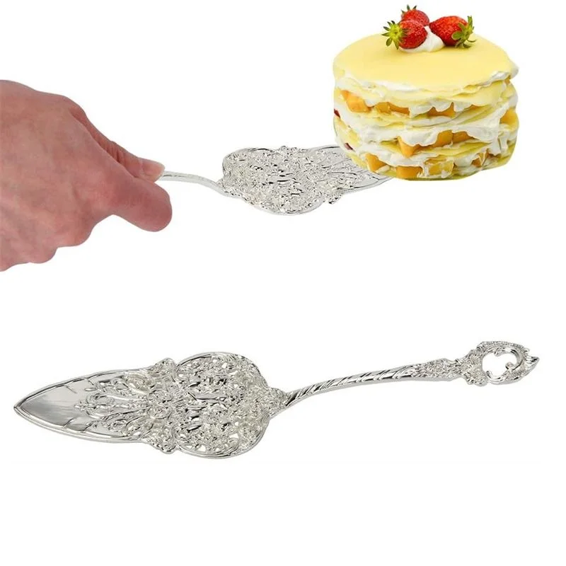 1pcs Luxury Wedding Tableware Silver Plated Dinnerware Cutlery Dinner Knife Fork Soup Spoon Dessert Fruit Salad Fork Teaspoon