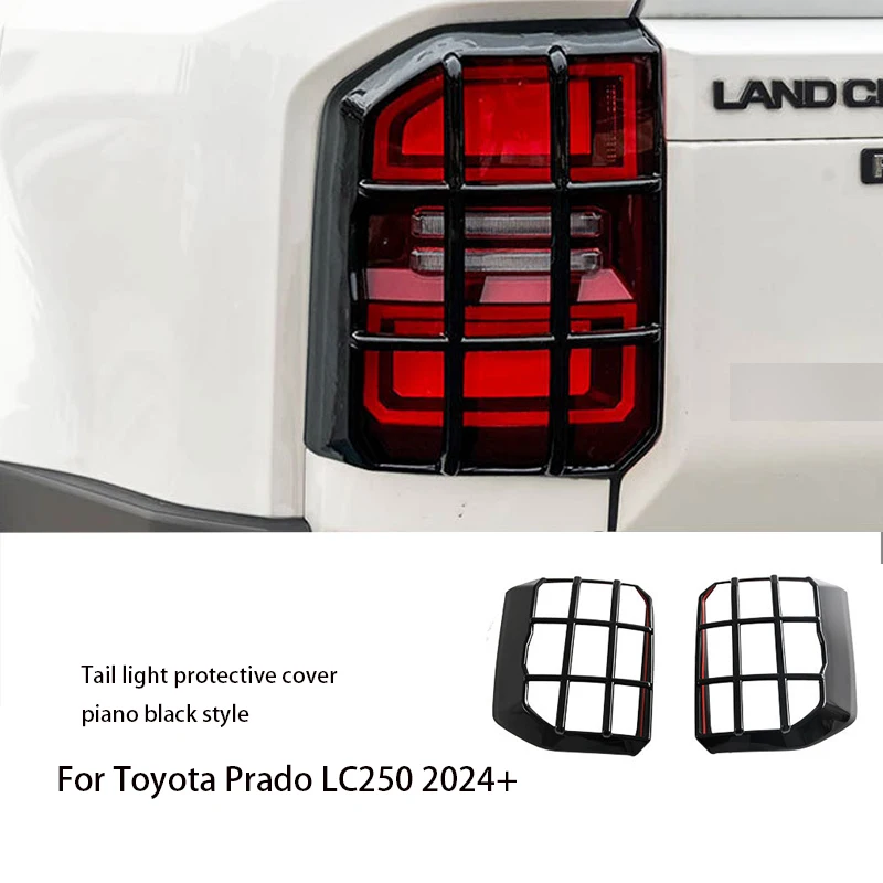 For Toyota Prado LC250 2024+ Tail Light Cover Trim Frame Rear Headlight Protective Cover Exterior Modification Accessories