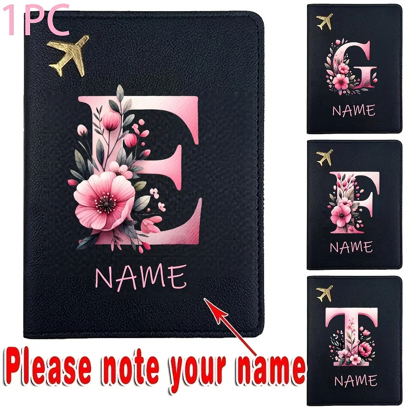 1pc Personalized Customizable Name Passport Holder, Thickened PVC ID Card Case, Universal Airplane Passport Protector