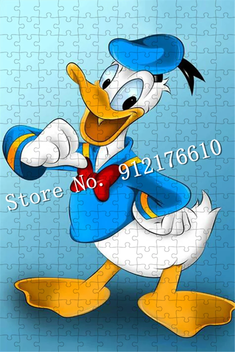 Donald Duck Disney Jigsaw Puzzle for Adults Stress Relief Game 300/500/1000 Pieces Puzzles Educational Crafts Home Decor Gifts