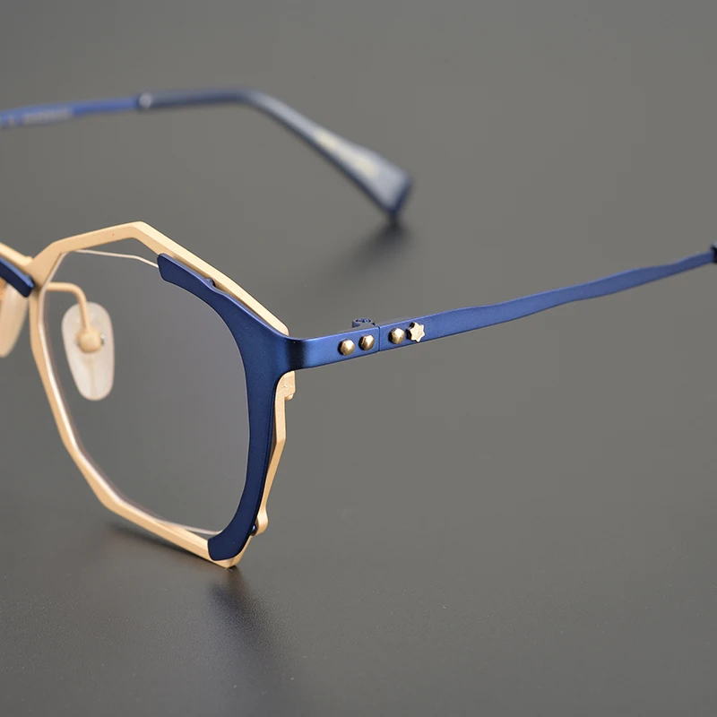 

2025 new Limited original Japanese box designer, handmade irregular shape glasses frame, unique literary myopia