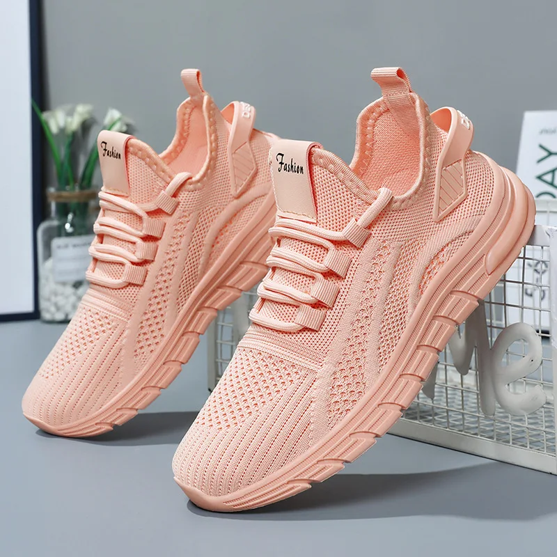 Summer Mesh Shoes Women Sneakers Breathable Light Women Casual Shoes Lace-Up Walking Footwear Tenis Zapatillas