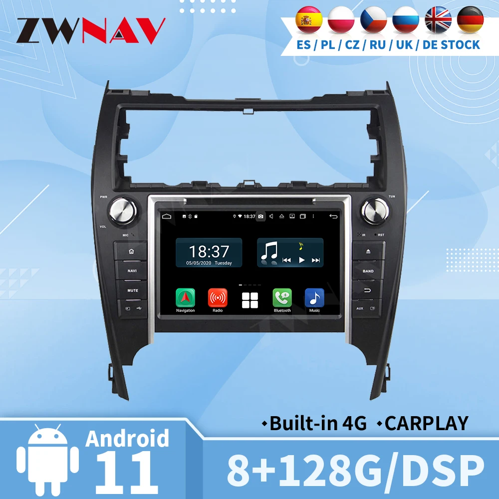 

Carplay Radio Bluetooth For Toyota Camry 2012 2013 2014 Automotive Multimedia Central 2 Din Android Auto Screen Stereo Head Unit